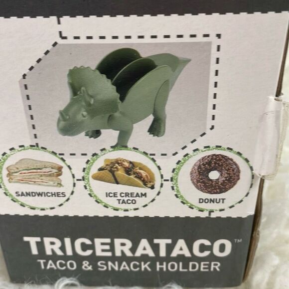 DISCOVERY Tricerataco Dinosaur  2 Taco & Snack Holder Green New in Opened Box - Picture 6 of 9